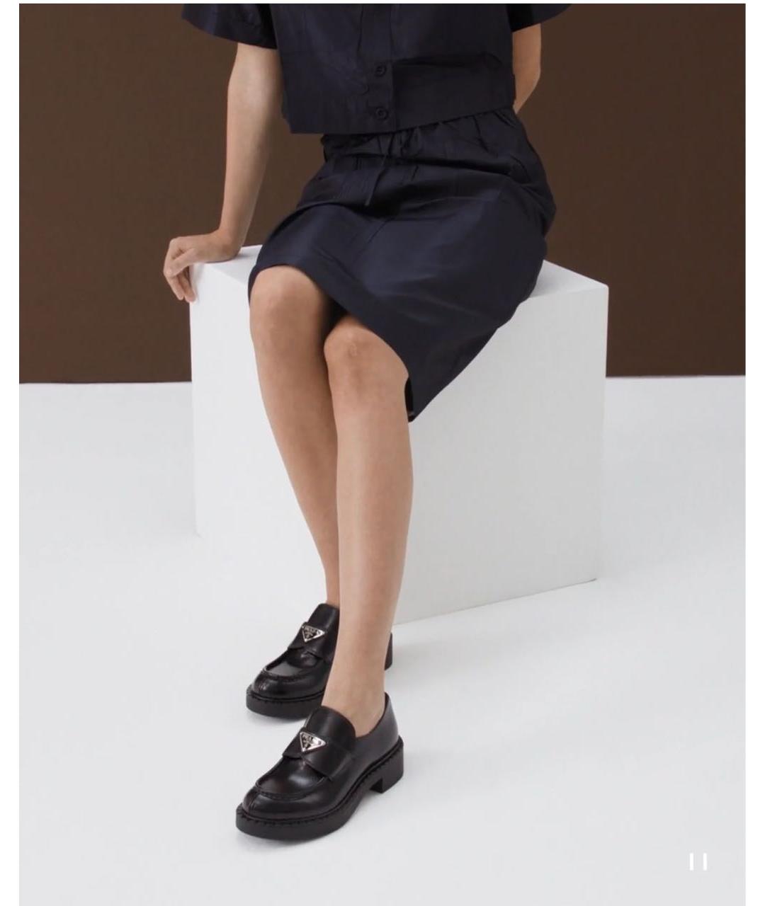 PRADA Черные кожаные лоферы, фото 6