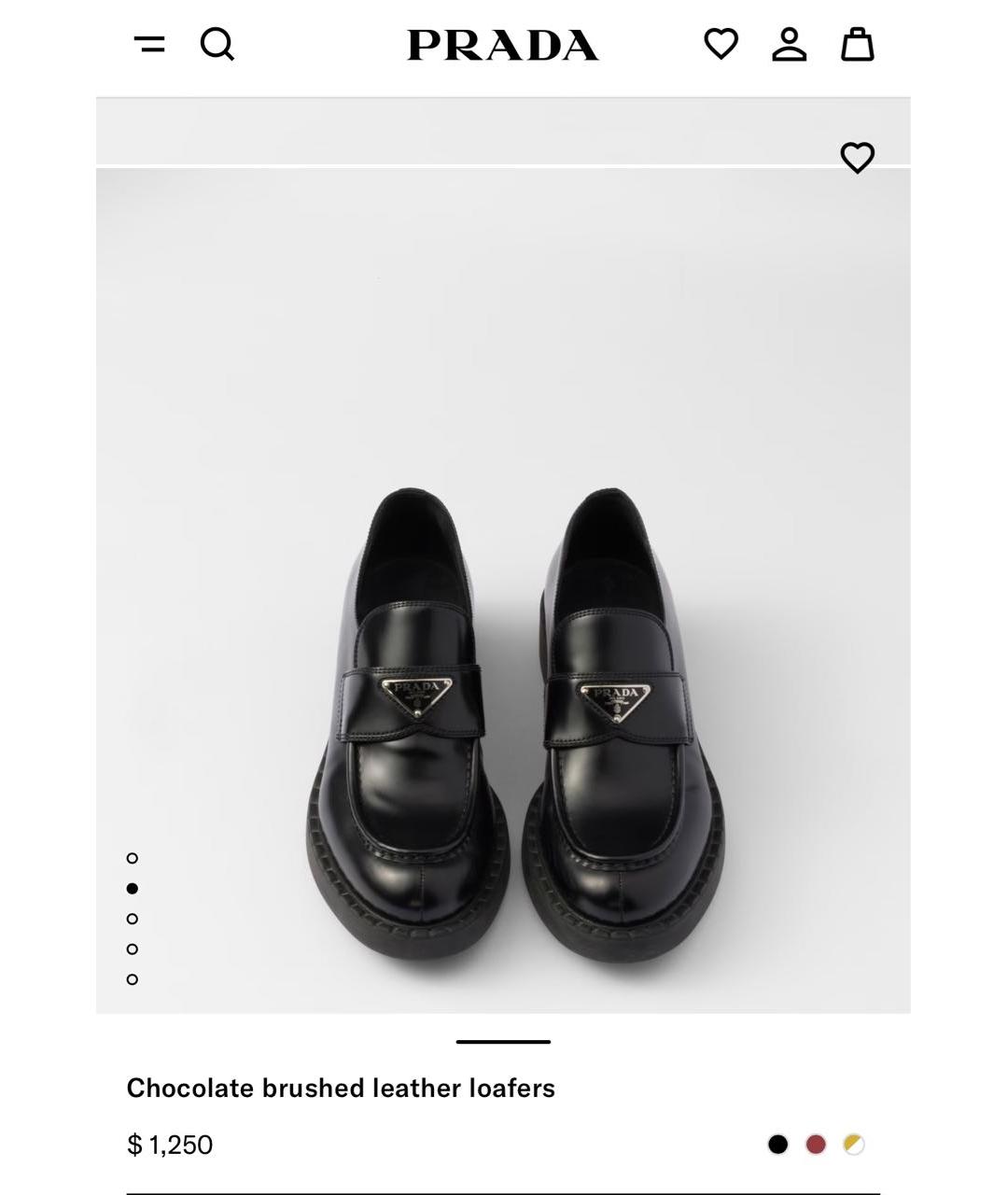 PRADA Черные кожаные лоферы, фото 7