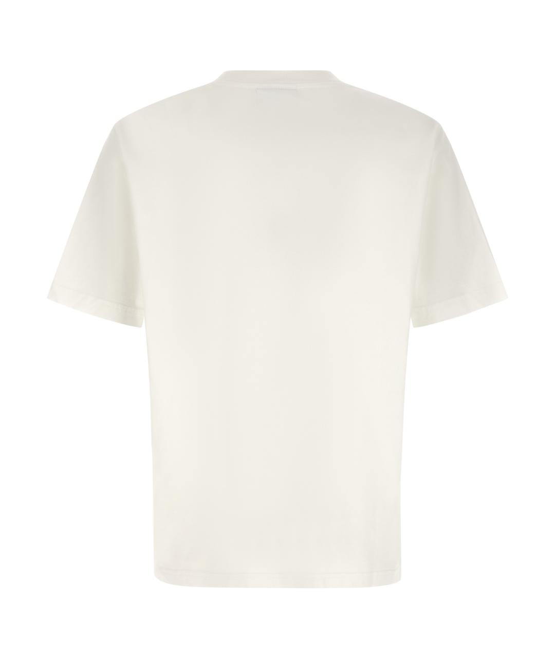 MAISON KITSUNE Белая хлопковая футболка, фото 2