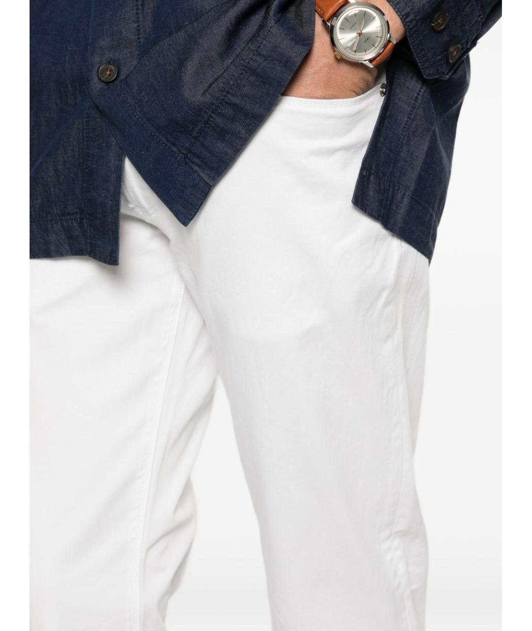 EMPORIO ARMANI Белые прямые джинсы, фото 3