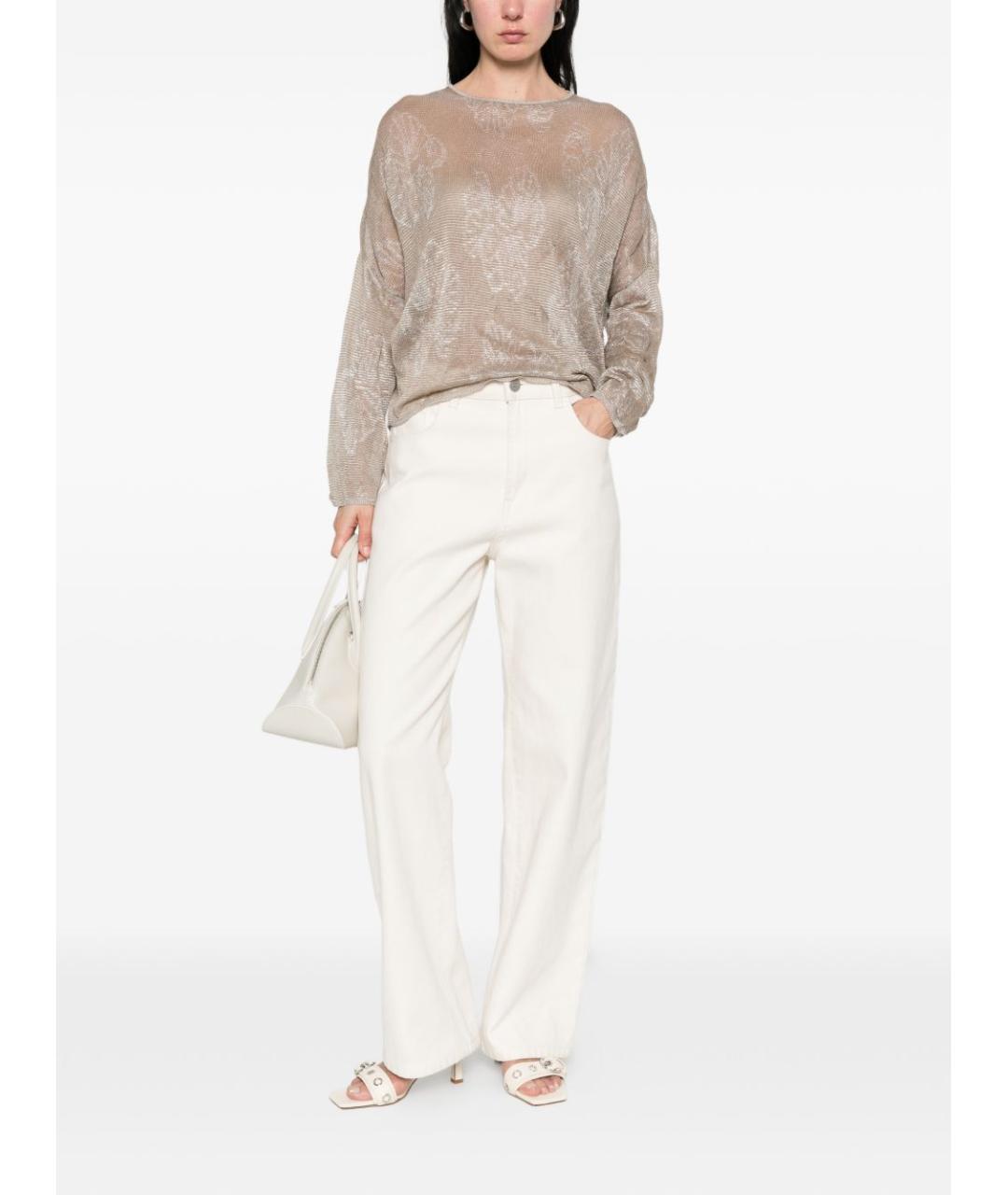 EMPORIO ARMANI Серебрянный вискозный джемпер / свитер, фото 5