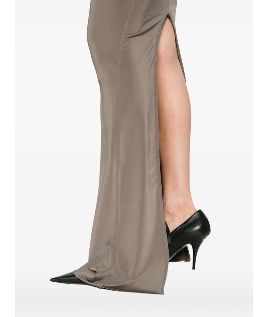 RICK OWENS Серая юбка макси, фото 2