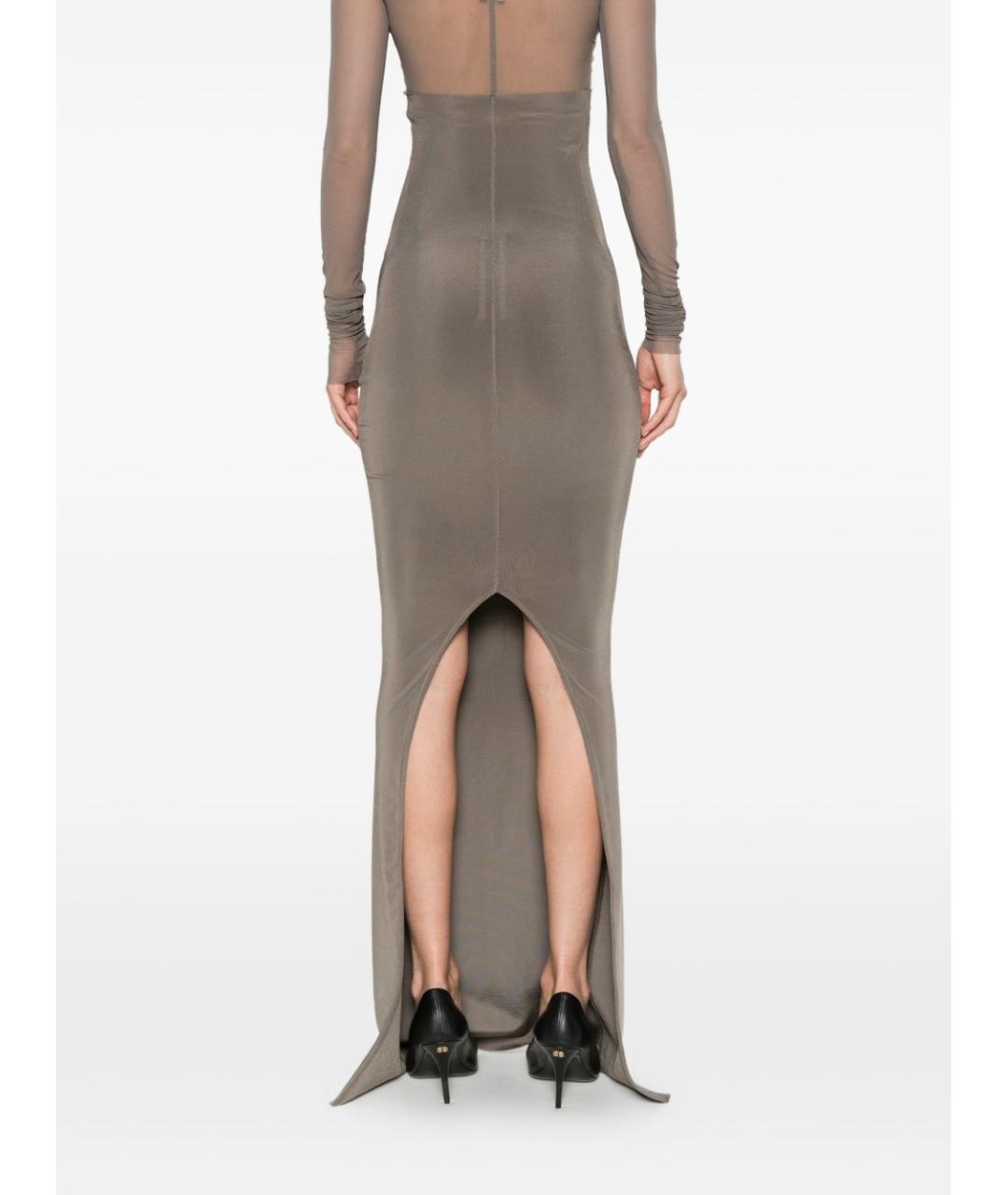 RICK OWENS Серая юбка макси, фото 3