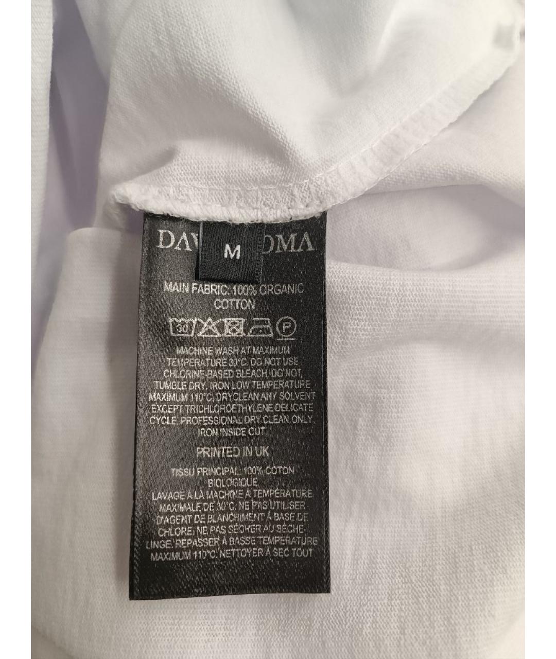 DAVID KOMA Белая хлопковая футболка, фото 5