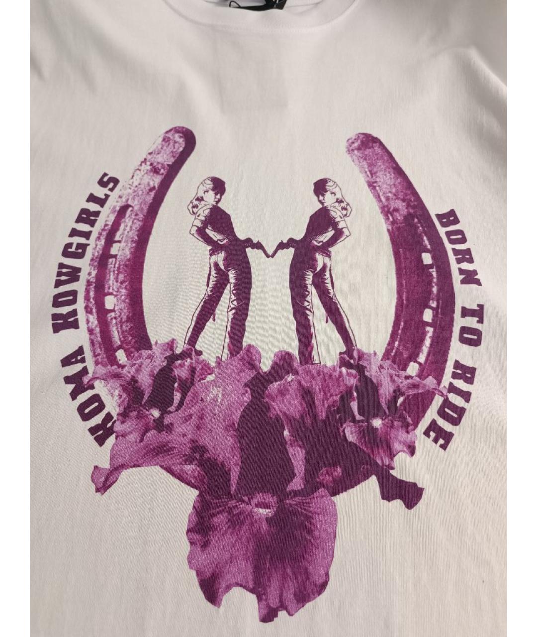 DAVID KOMA Белая хлопковая футболка, фото 4