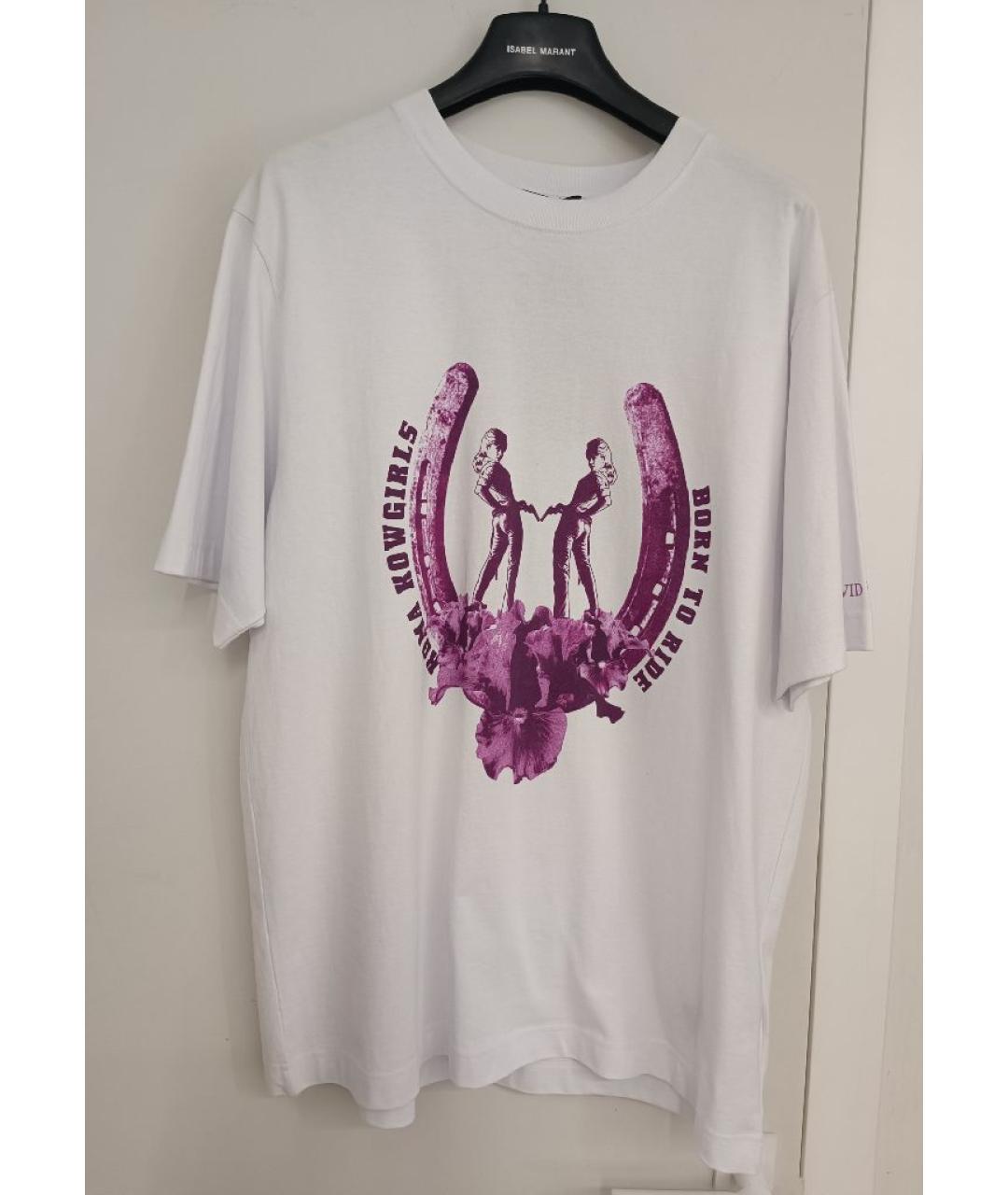 DAVID KOMA Белая хлопковая футболка, фото 6