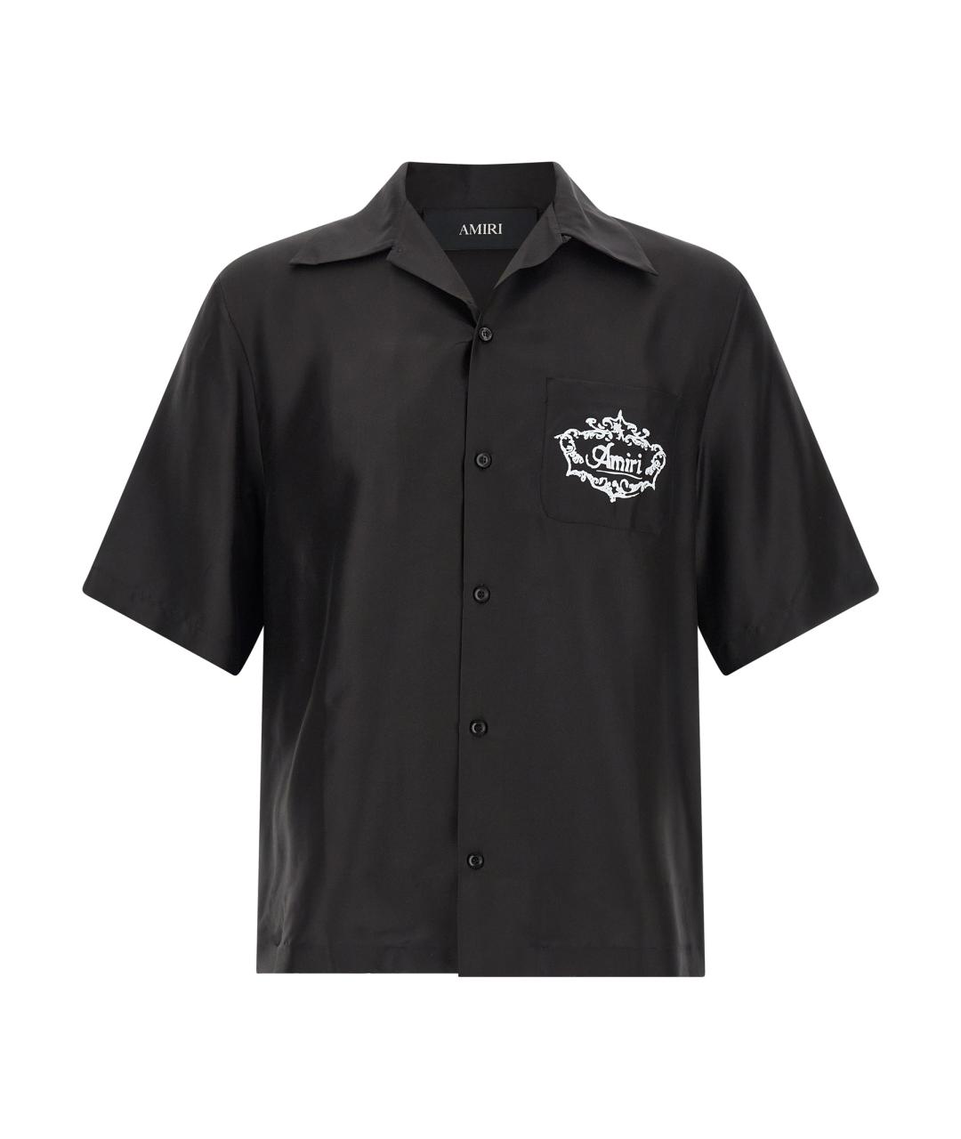 AMIRI Черная шелковая кэжуал рубашка, фото 1