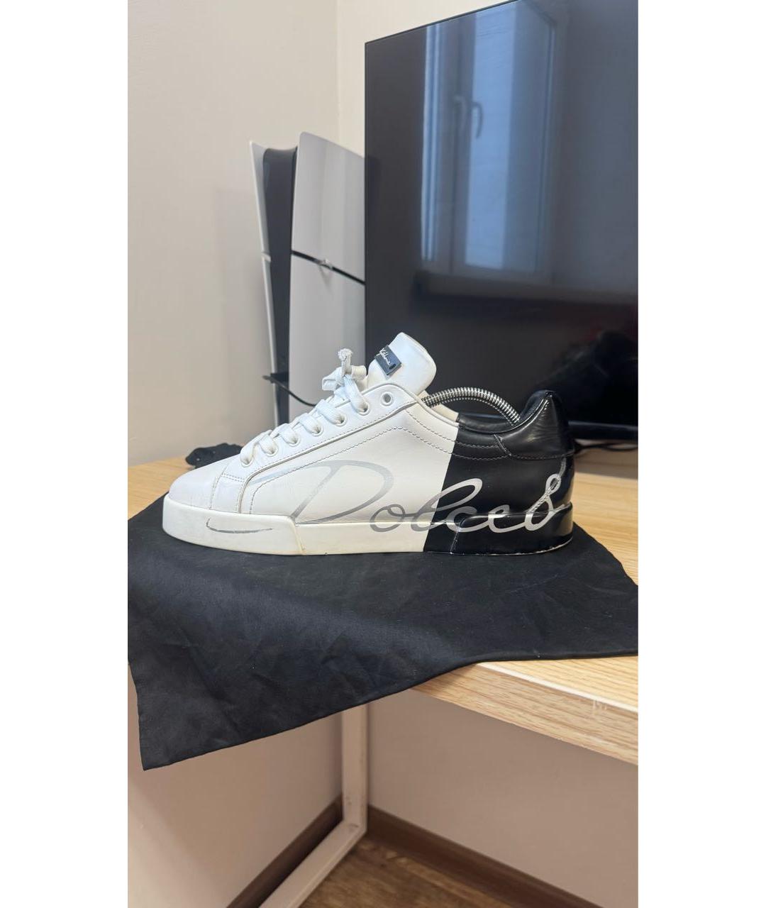 DOLCE&GABBANA Мульти кожаные низкие кроссовки / кеды, фото 7