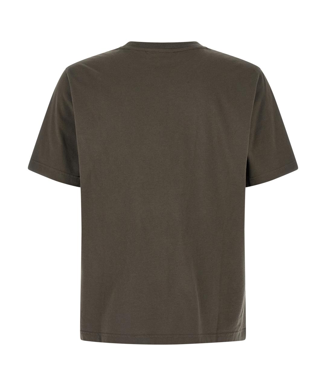 MAISON KITSUNE Серая хлопковая футболка, фото 2