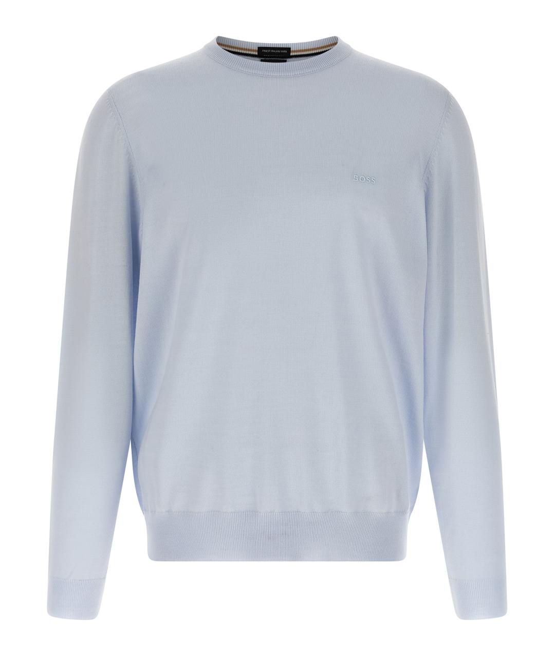 HUGO BOSS Голубой шерстяной джемпер / свитер, фото 1