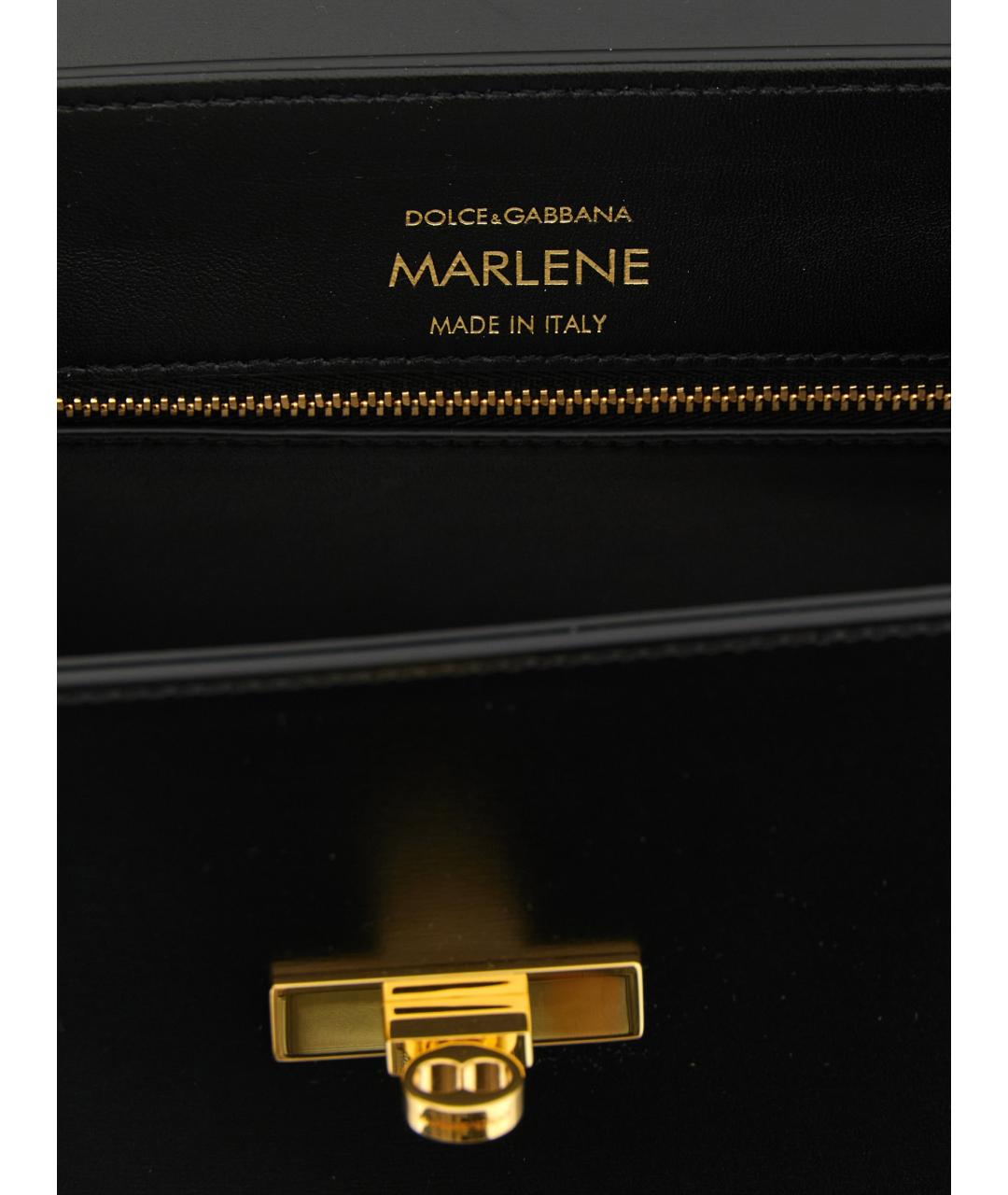 DOLCE&GABBANA Черная кожаная сумка тоут, фото 4