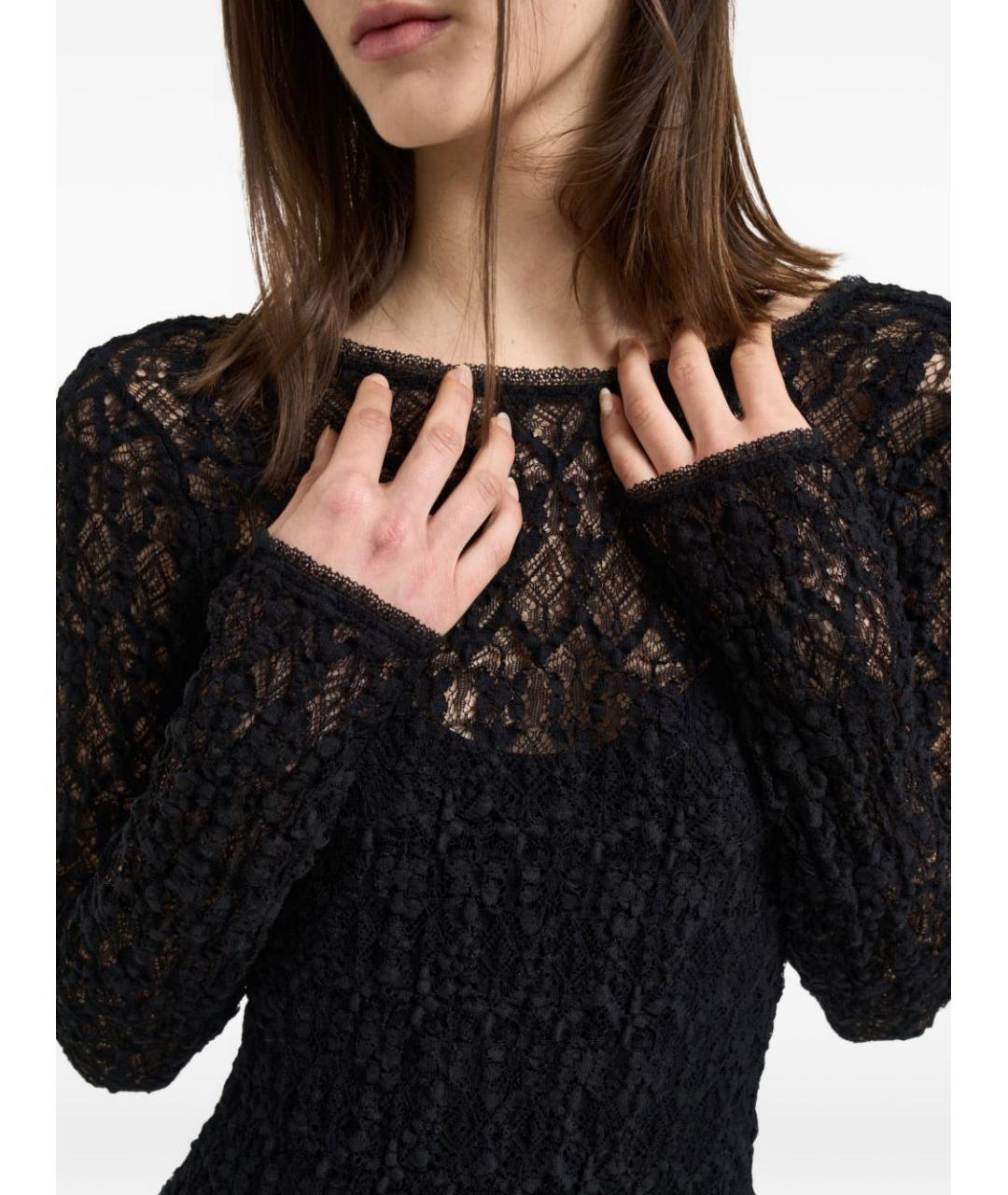 FORTE FORTE Черное хлопковое повседневное платье, фото 3