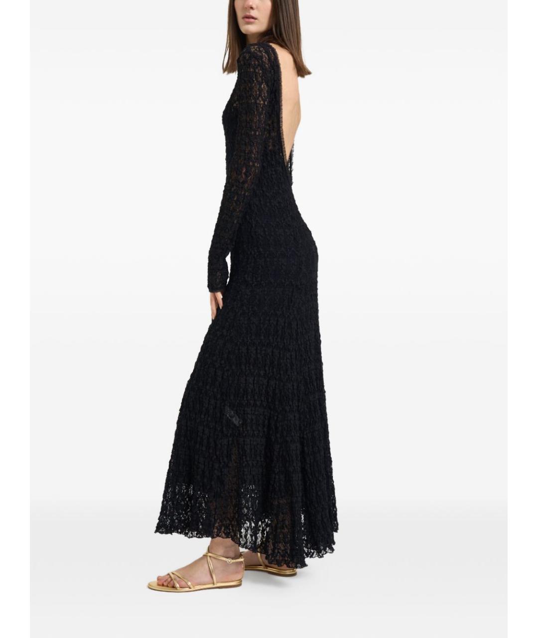 FORTE FORTE Черное хлопковое повседневное платье, фото 6