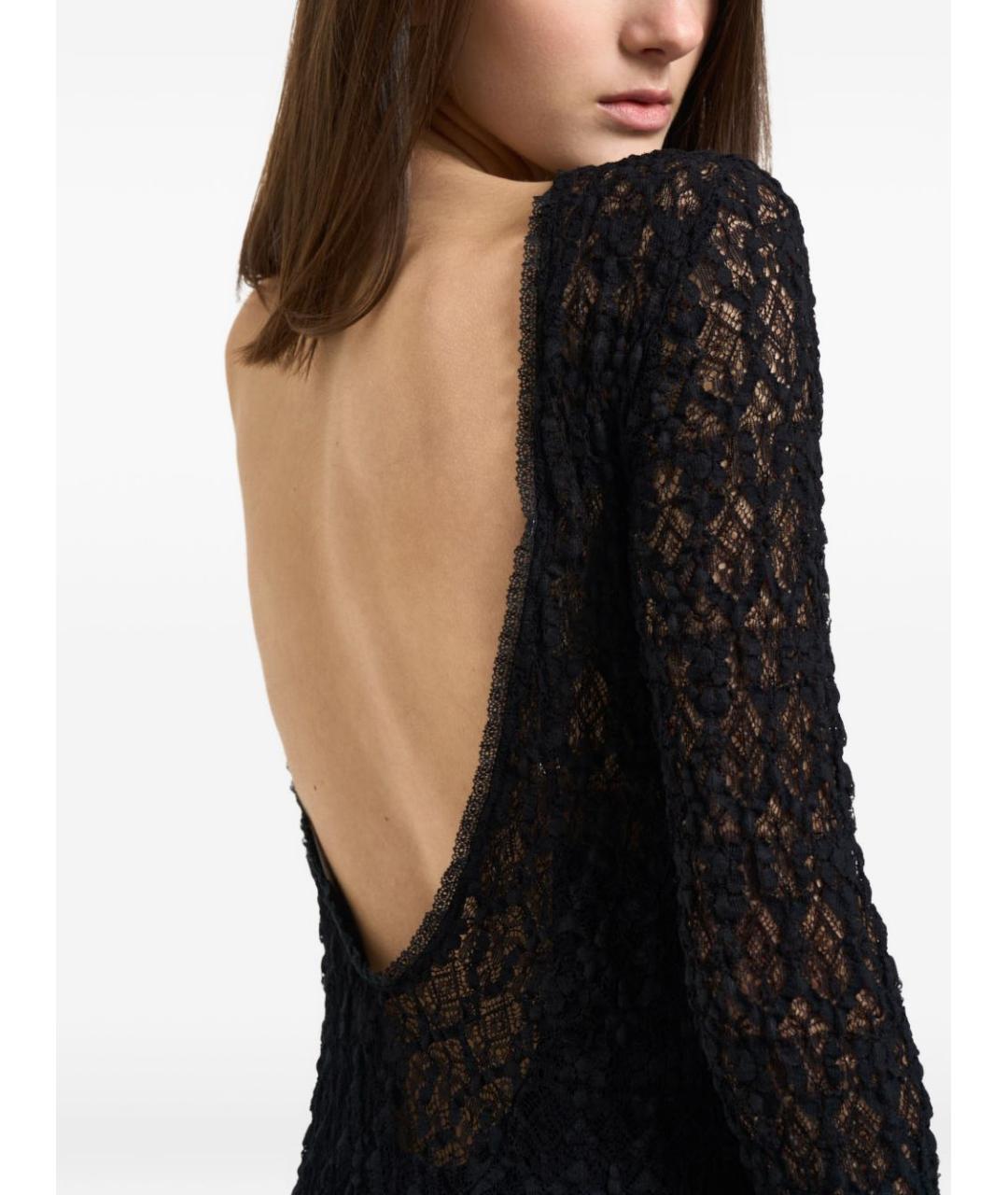 FORTE FORTE Черное хлопковое повседневное платье, фото 5