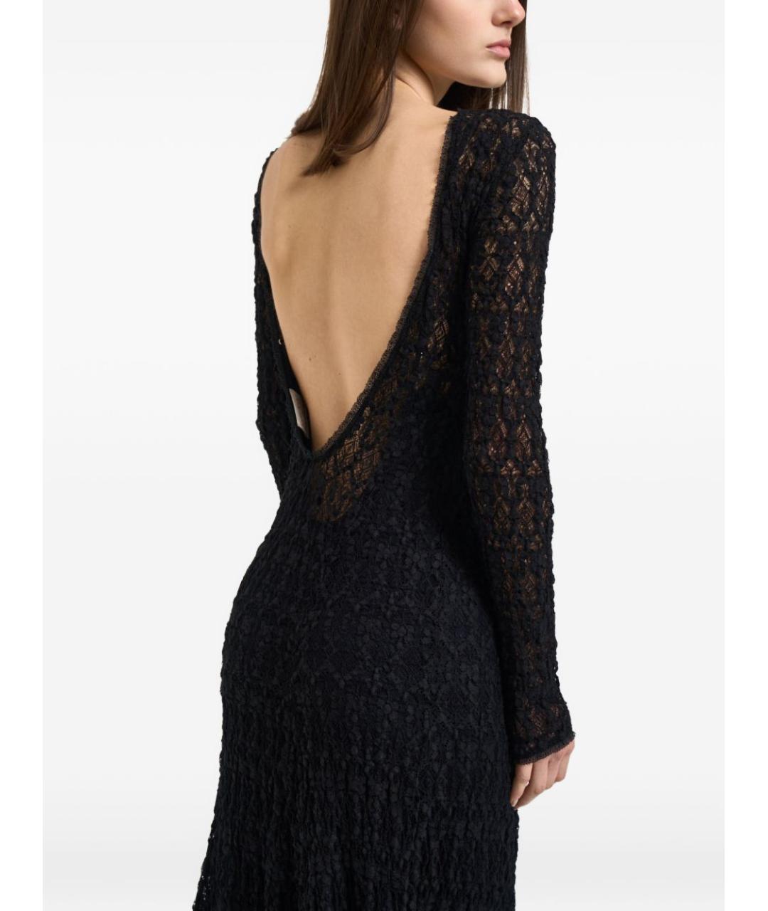 FORTE FORTE Черное хлопковое повседневное платье, фото 4