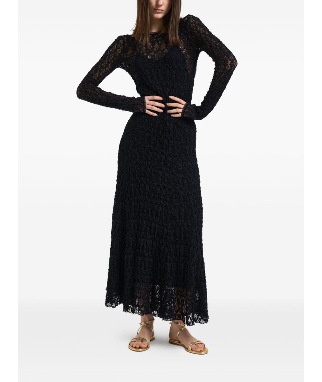 FORTE FORTE Черное хлопковое повседневное платье, фото 8