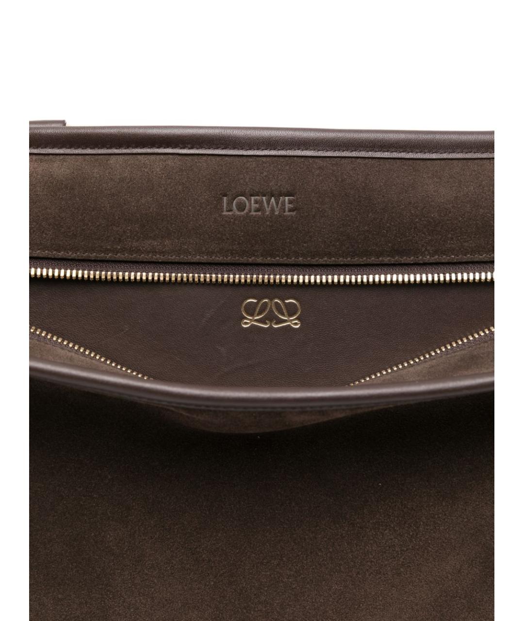 LOEWE Коричневая кожаная сумка тоут, фото 3