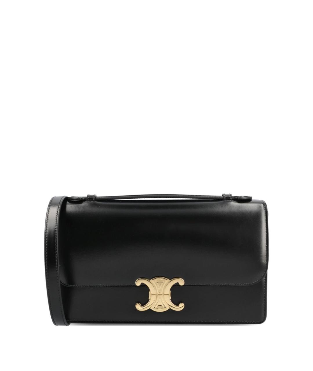 CELINE Черная кожаная сумка через плечо, фото 1