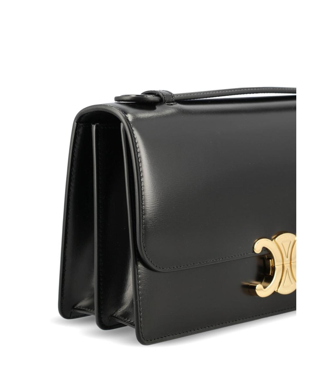 CELINE Черная кожаная сумка через плечо, фото 3