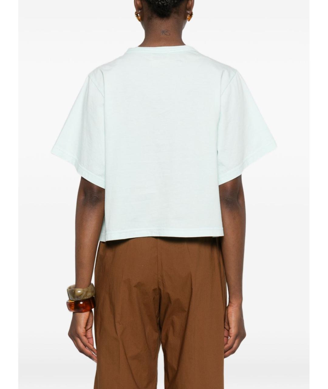 FORTE FORTE Голубая хлопковая футболка, фото 2