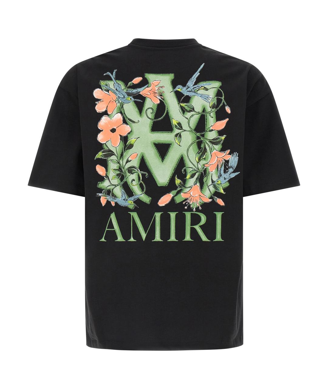 AMIRI Черная хлопковая футболка, фото 2