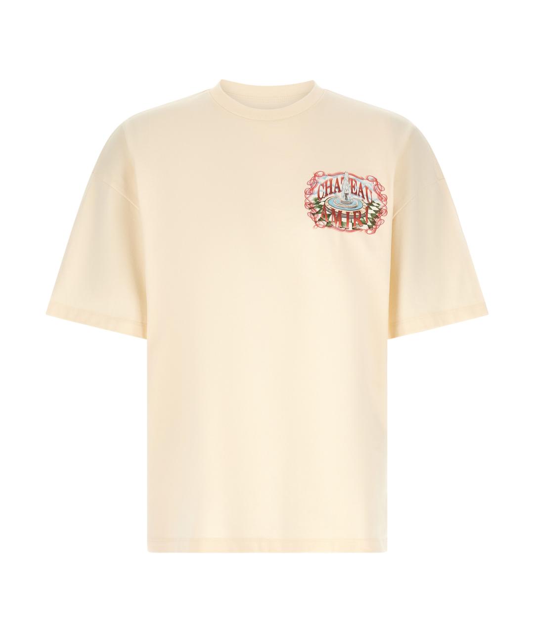 AMIRI Бежевая хлопковая футболка, фото 1