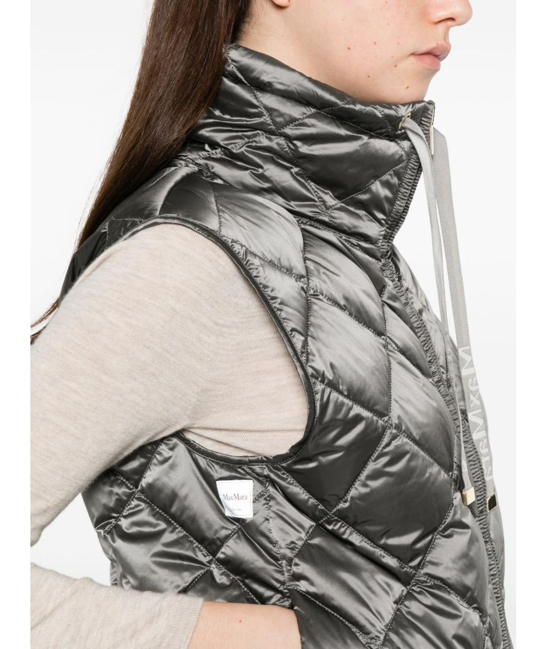 MAX MARA Серый полиамидовый жилет, фото 4