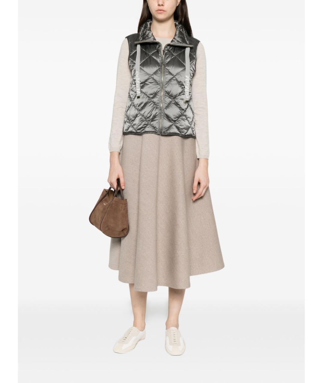 MAX MARA Серый полиамидовый жилет, фото 2