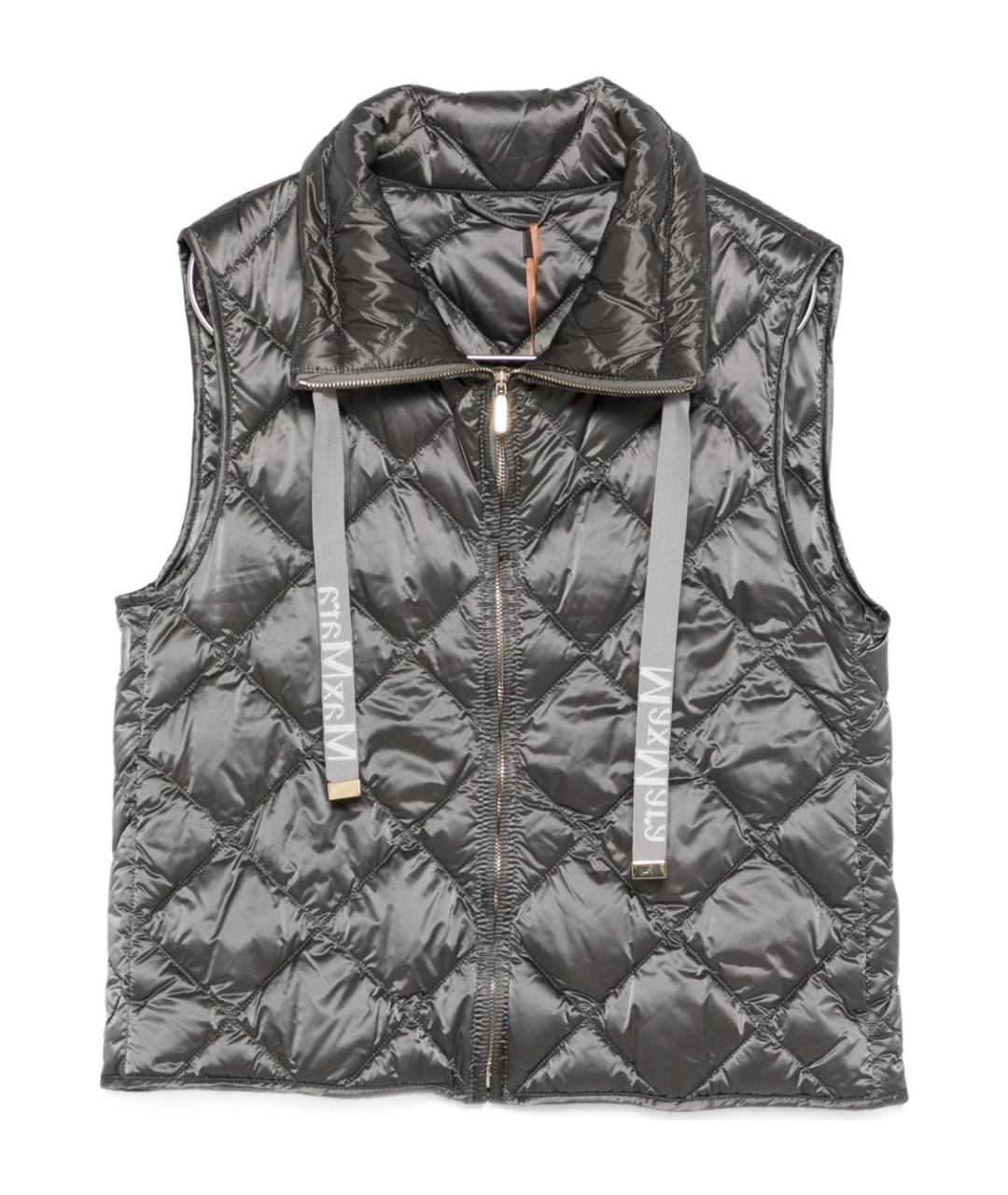 MAX MARA Серый полиамидовый жилет, фото 1