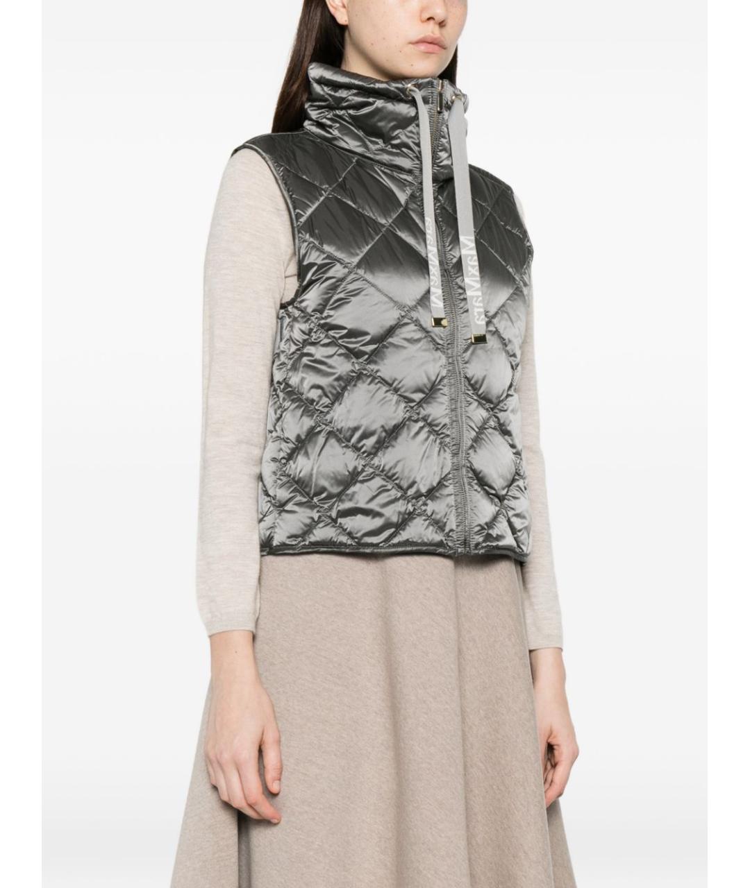 MAX MARA Серый полиамидовый жилет, фото 3