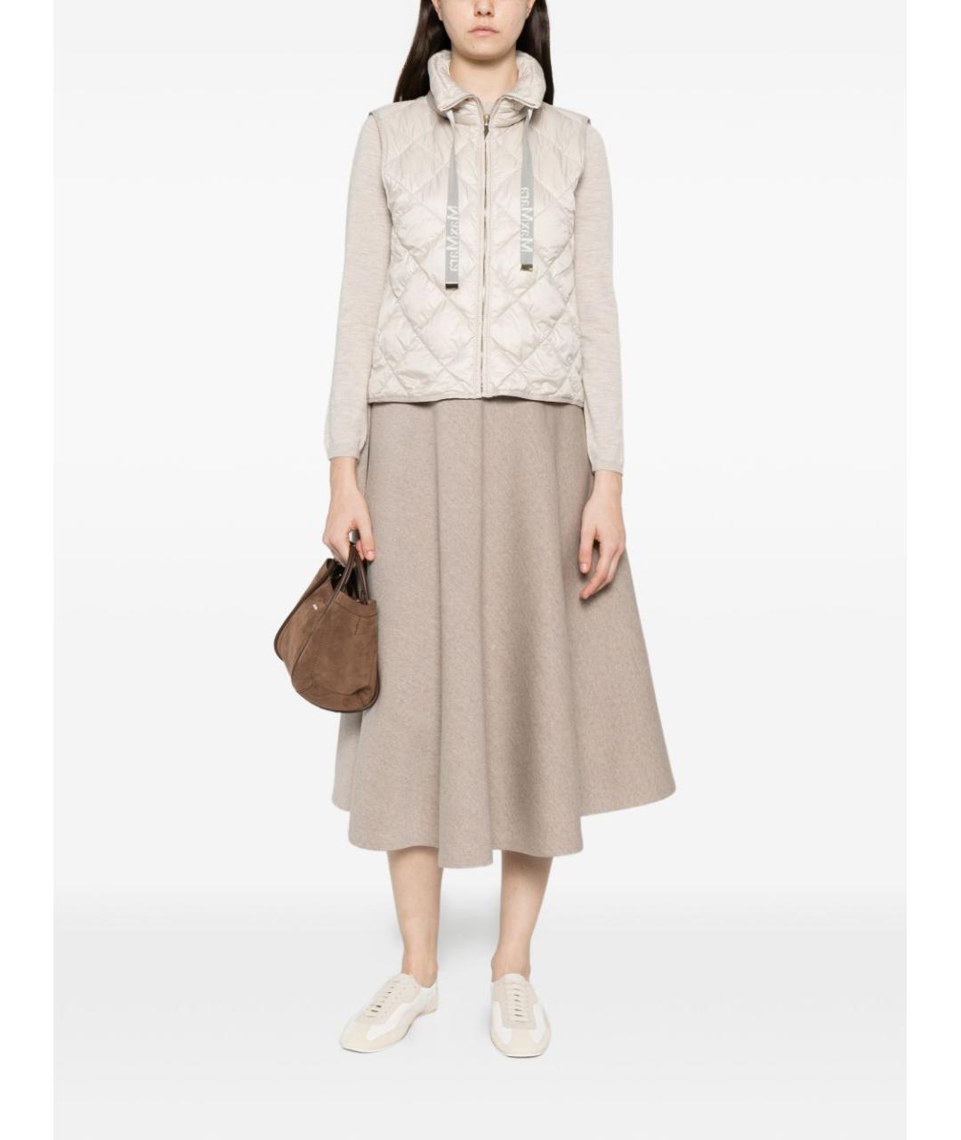 MAX MARA Бежевый полиамидовый жилет, фото 5