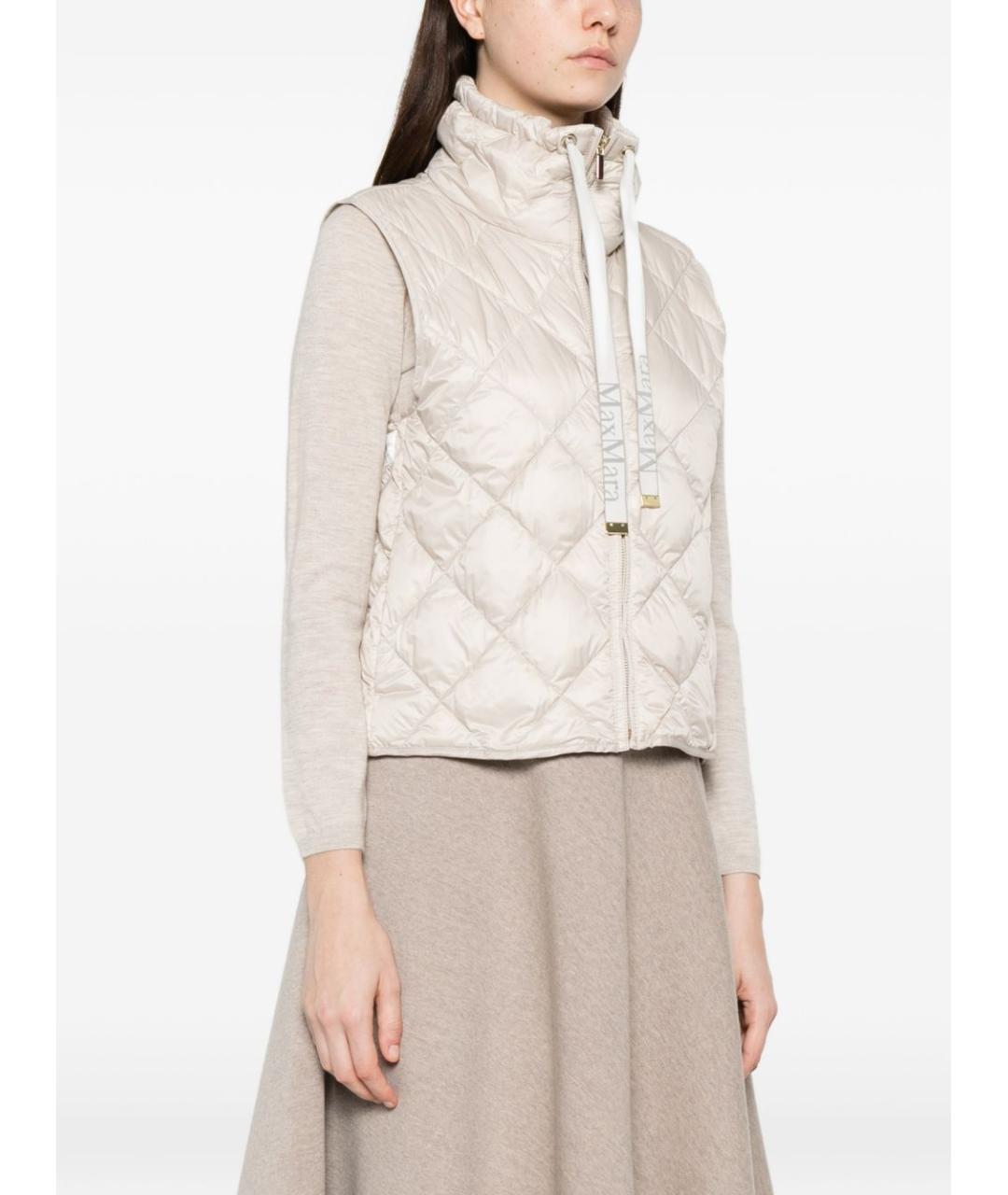 MAX MARA Бежевый полиамидовый жилет, фото 3