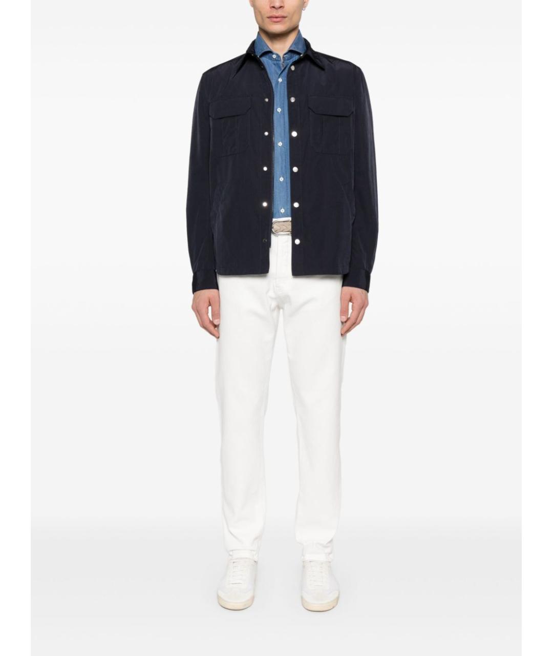 BRUNELLO CUCINELLI Белые хлопковые прямые джинсы, фото 2