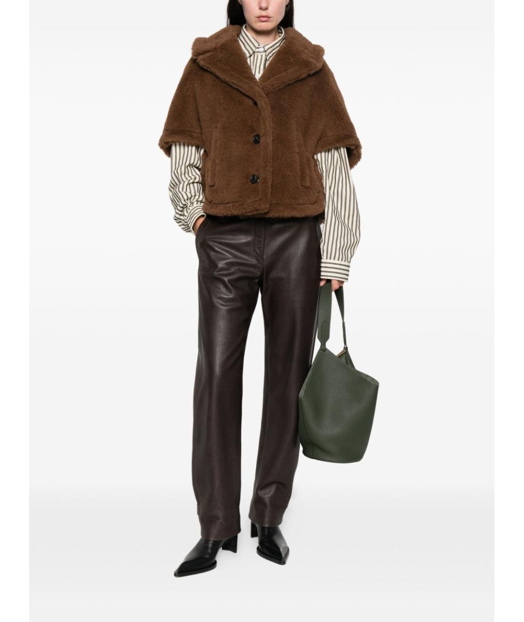 MAX MARA Коричневая шерстяная куртка, фото 3