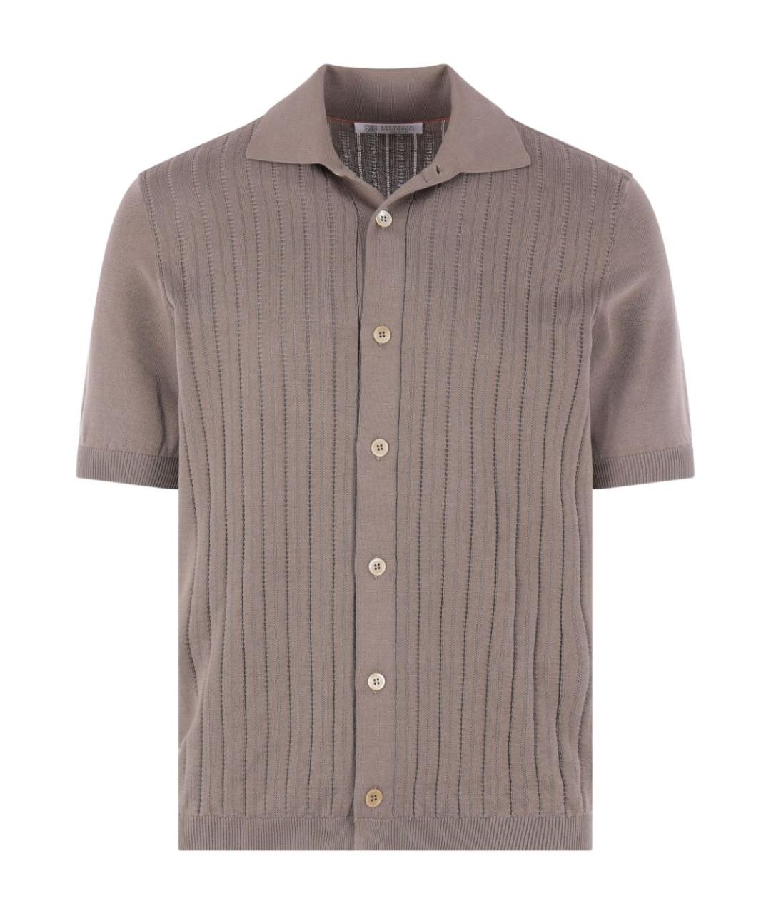 BRUNELLO CUCINELLI Коричневый хлопковый кардиган, фото 1