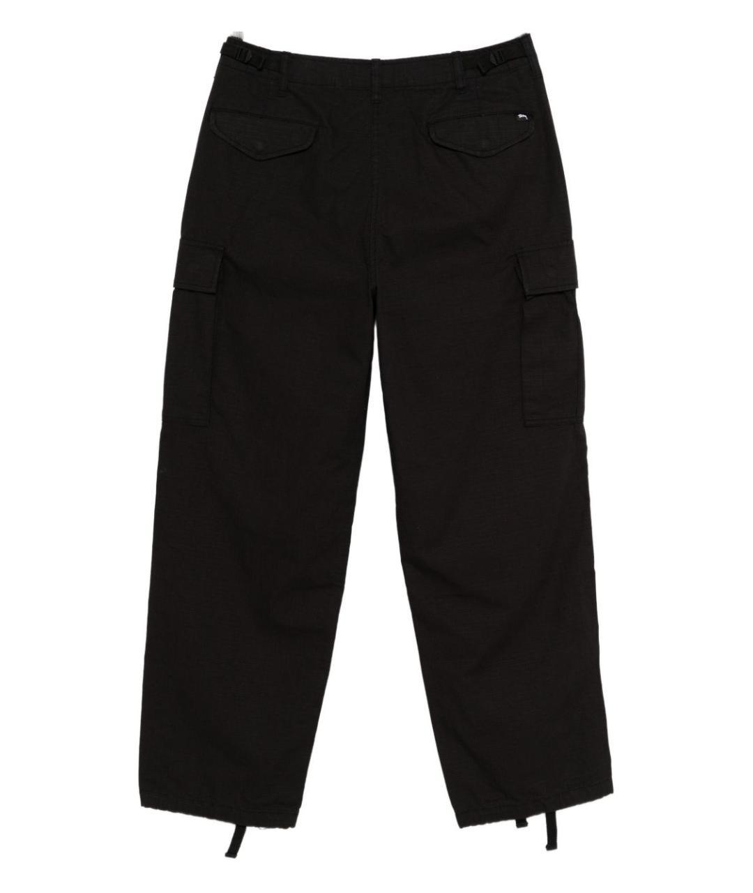 STUSSY Черные хлопковые повседневные брюки, фото 2