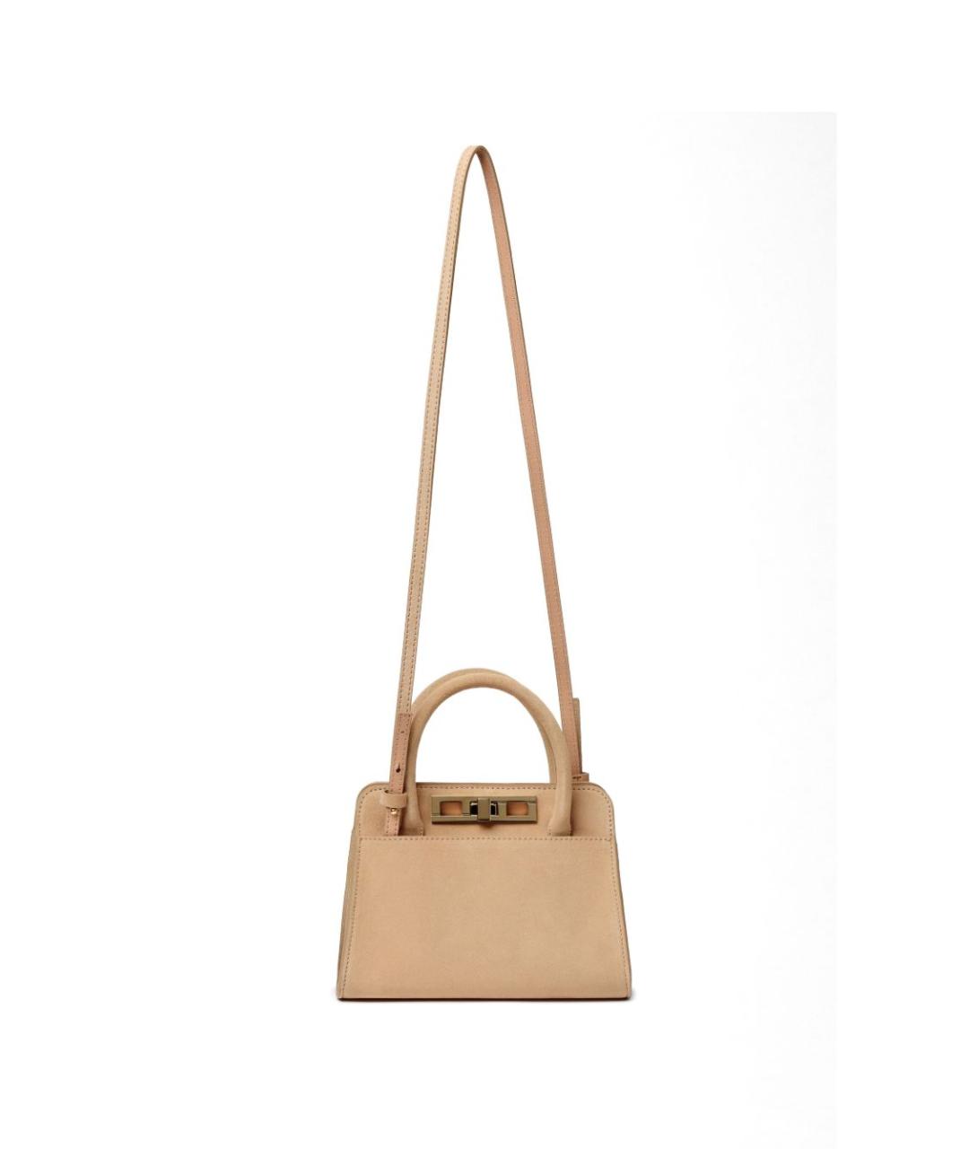 FABIANA FILIPPI Бежевая кожаная сумка через плечо, фото 1