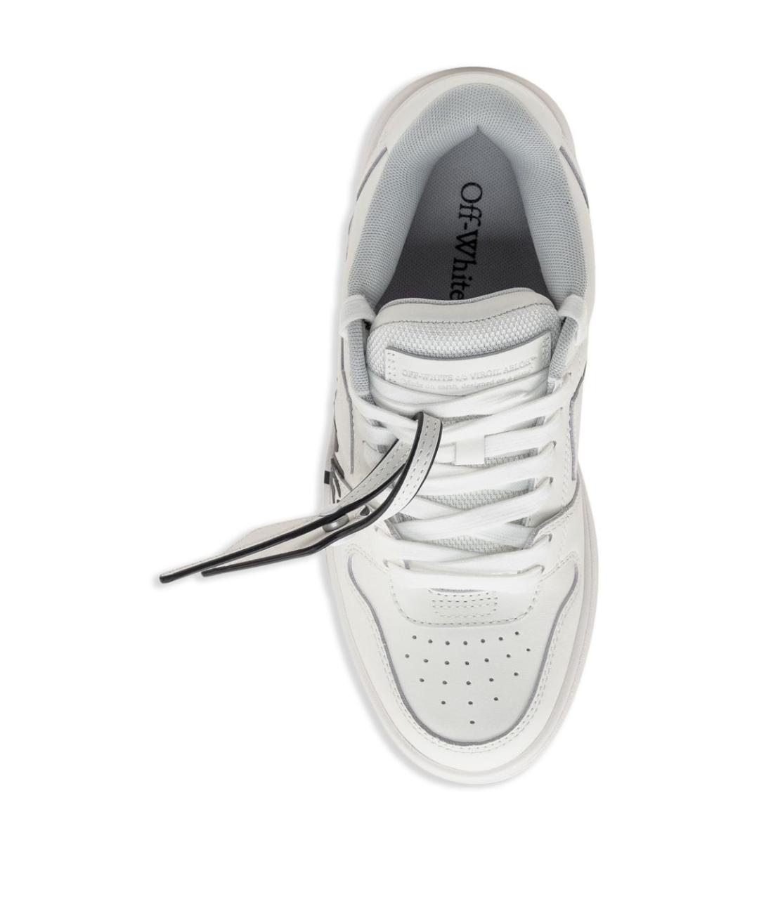 OFF-WHITE Белые кожаные кроссовки, фото 2