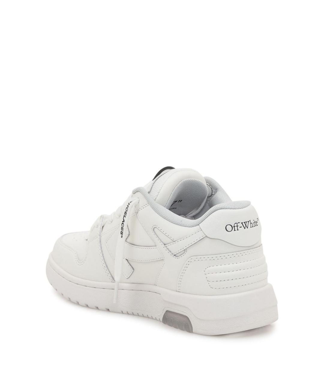 OFF-WHITE Белые кожаные кроссовки, фото 3