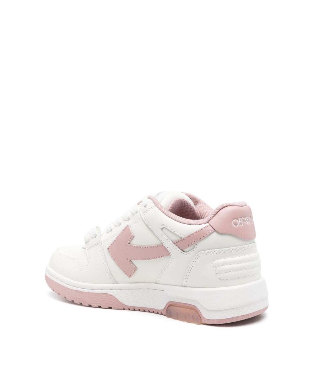OFF-WHITE Розовые кожаные кроссовки, фото 4