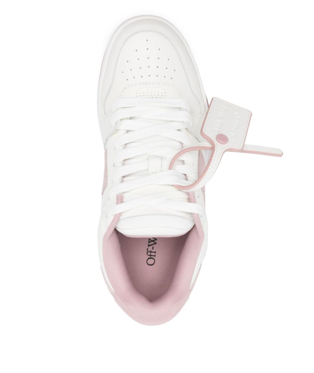 OFF-WHITE Розовые кожаные кроссовки, фото 3