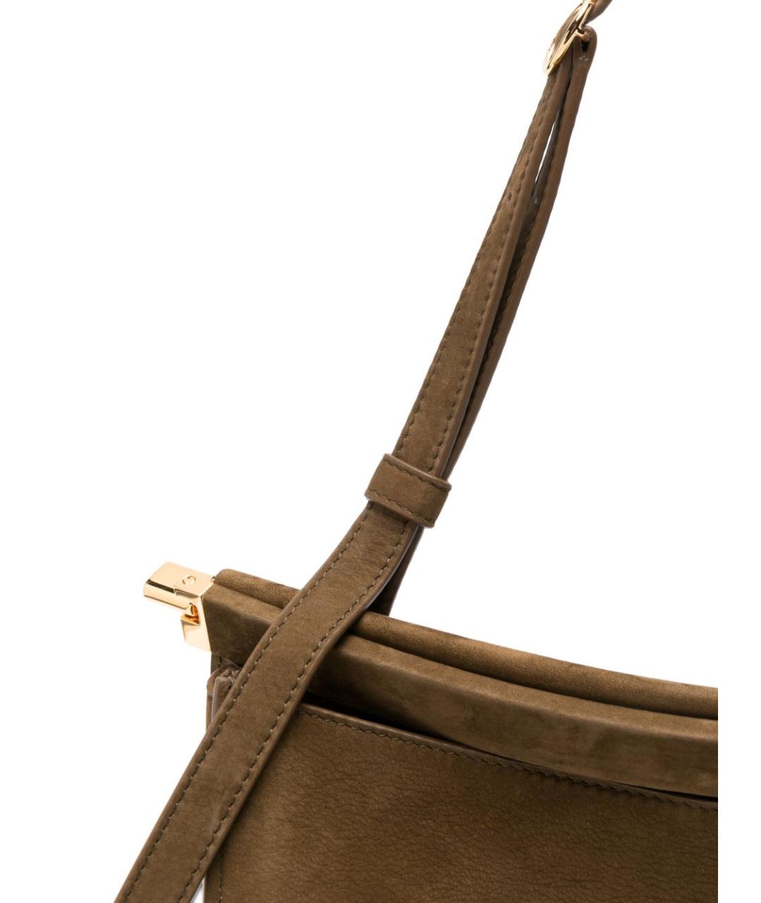 ALAIA Хаки замшевая сумка через плечо, фото 5