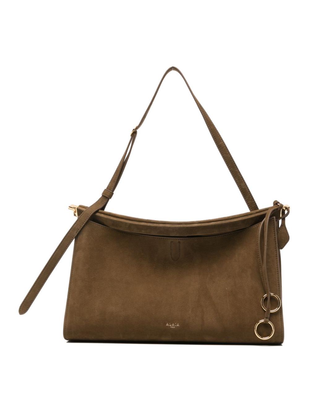 ALAIA Хаки замшевая сумка через плечо, фото 1