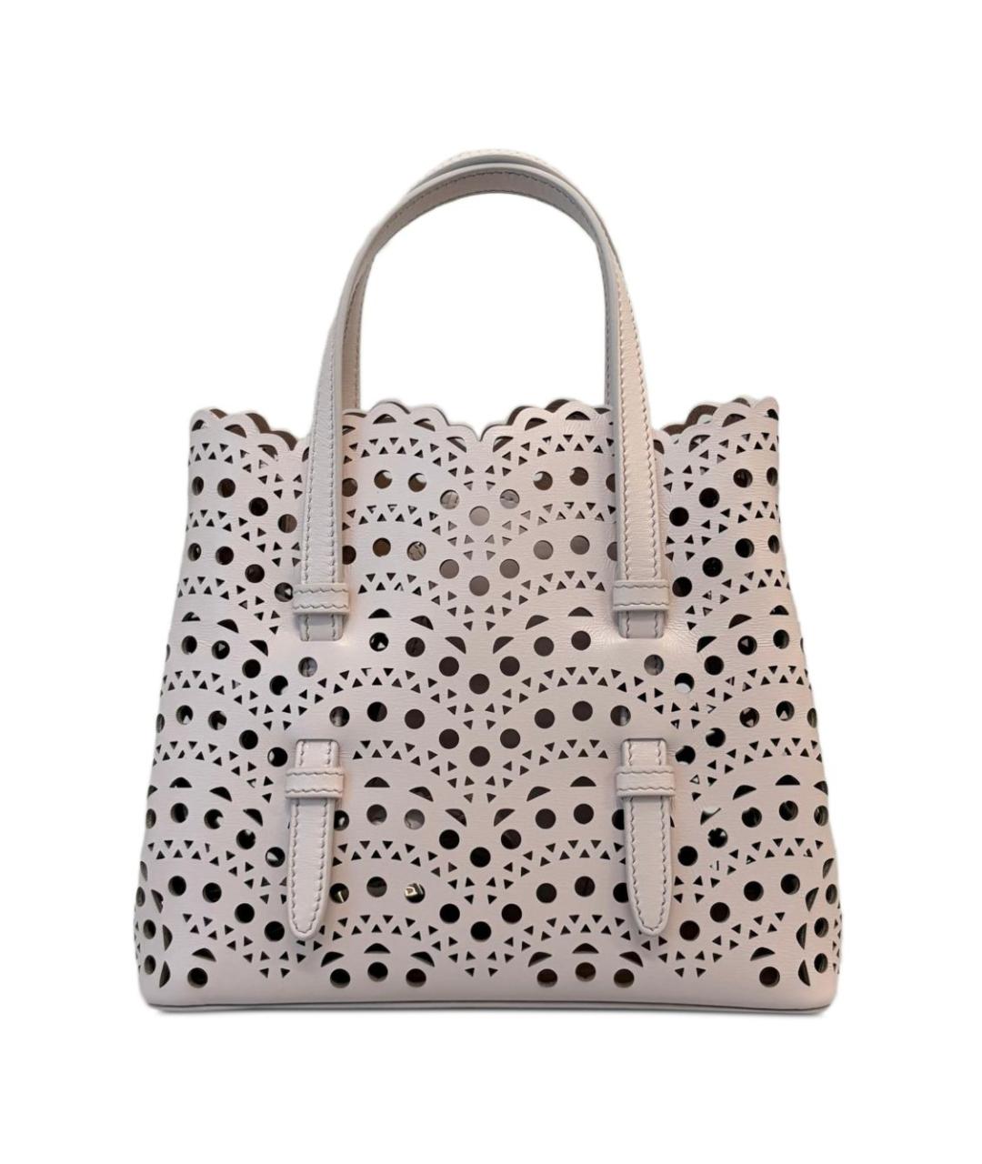 ALAIA Бежевая кожаная сумка тоут, фото 1