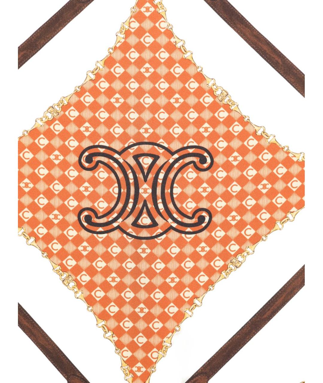 CELINE Мульти шелковый шарф, фото 2