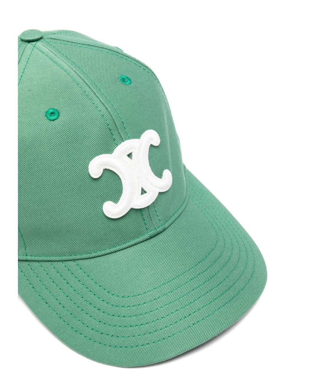 CELINE Зеленая хлопковая кепка/бейсболка, фото 3