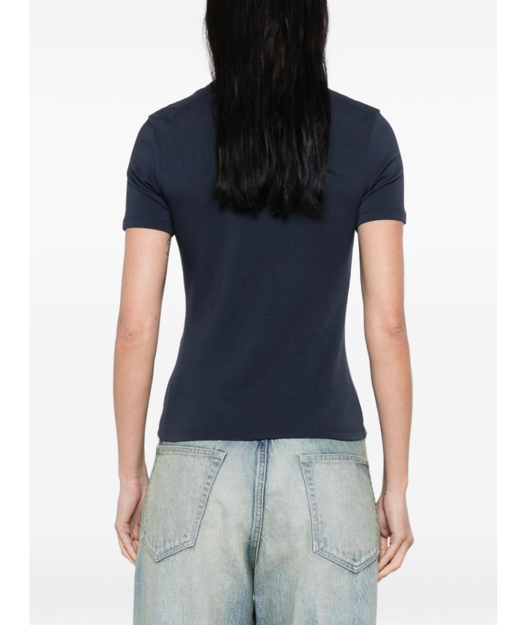 CELINE Синяя хлопковая футболка, фото 3