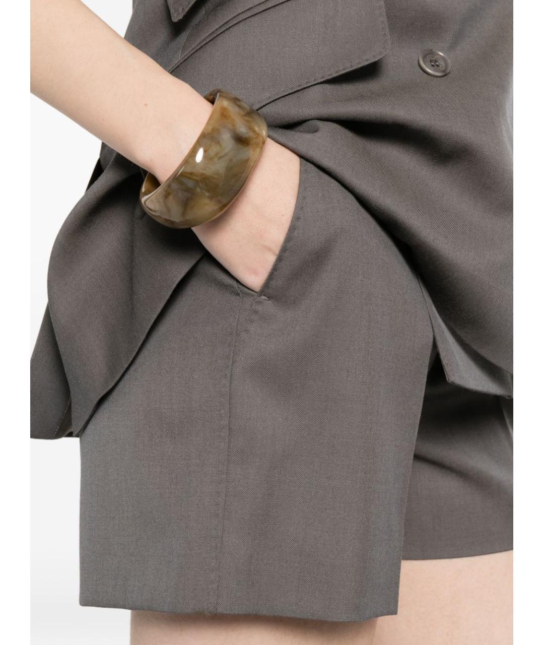 MAX MARA Серые шерстяные шорты, фото 2