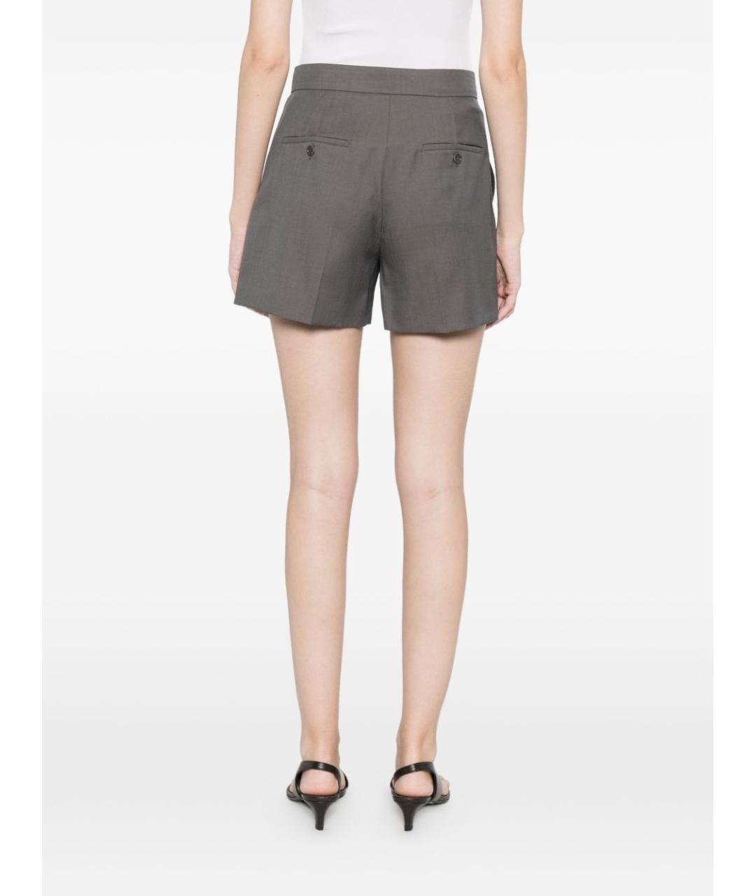 MAX MARA Серые шерстяные шорты, фото 4