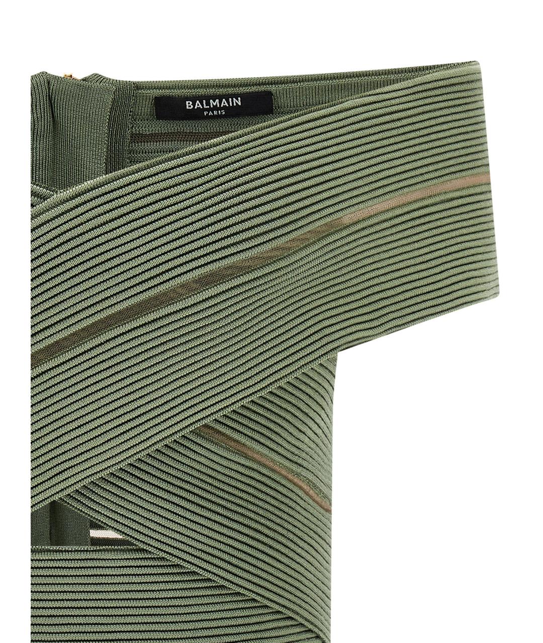 BALMAIN Зеленая вискозная блузы, фото 3